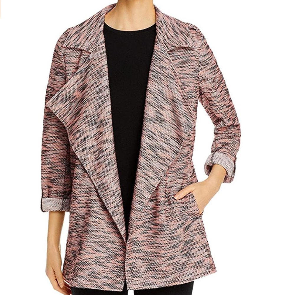 NWT Bagatelle Coral Tweed Open-front Jacket / Cardigan | Size Small